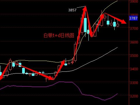 2016年5月9日白银T+D走势图分析