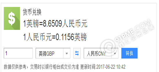 英镑兑人民币